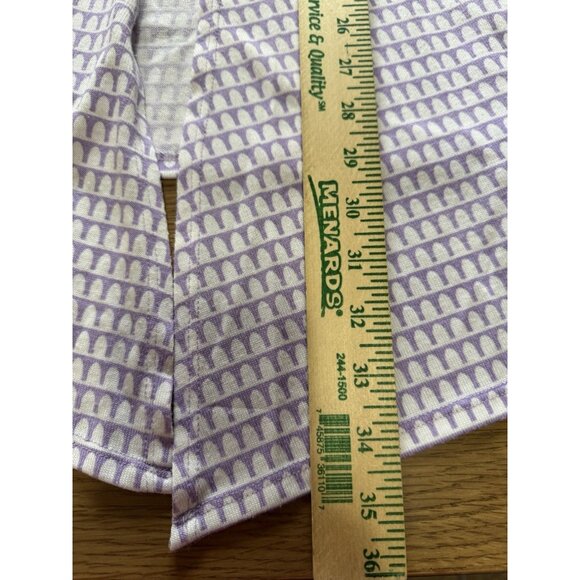 LulaRoe Women Size Large Open Front Cardigan Pockets Purple White Teacher Spring - Picture 4 of 12